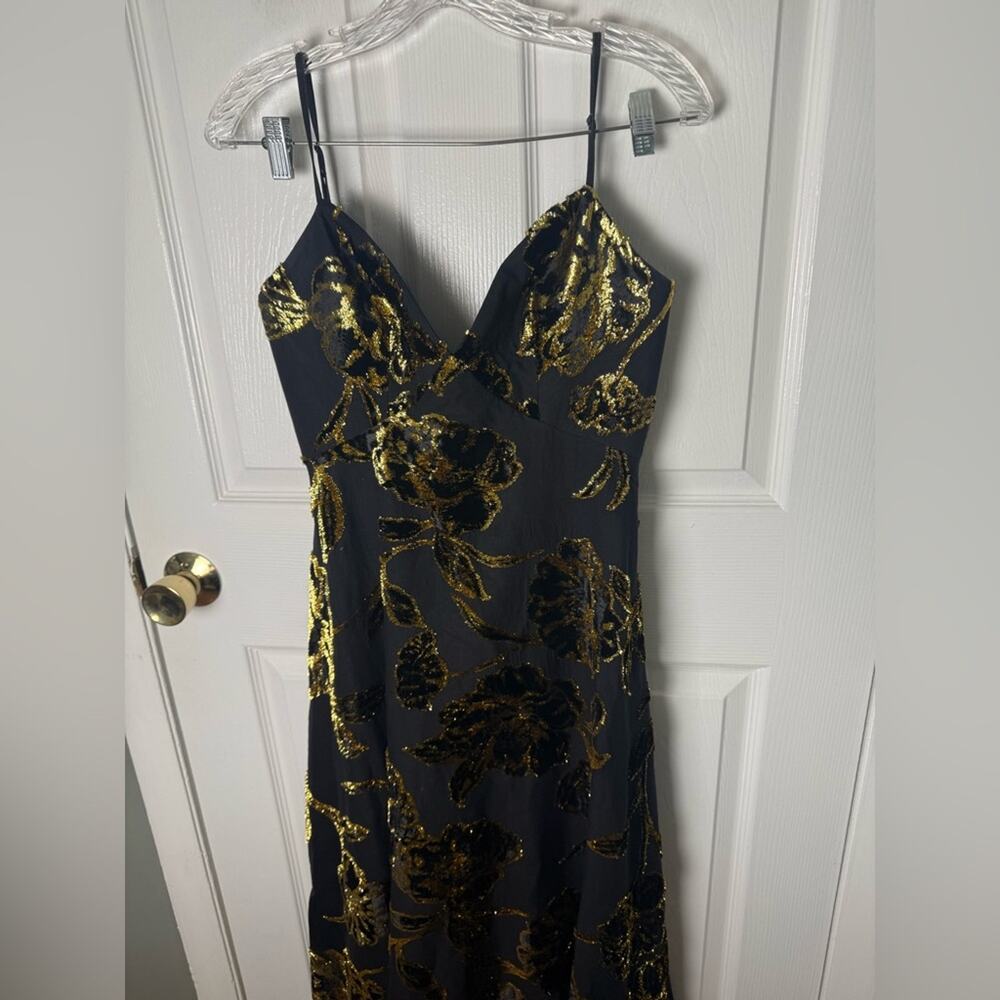 Helsi Edith Metallic Floral Midi Dress S - Picture 4 of 10